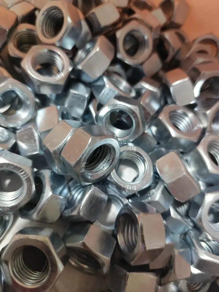 Đai ốc lục giác mạ kẽm đi kèm bu lông cường độ cao